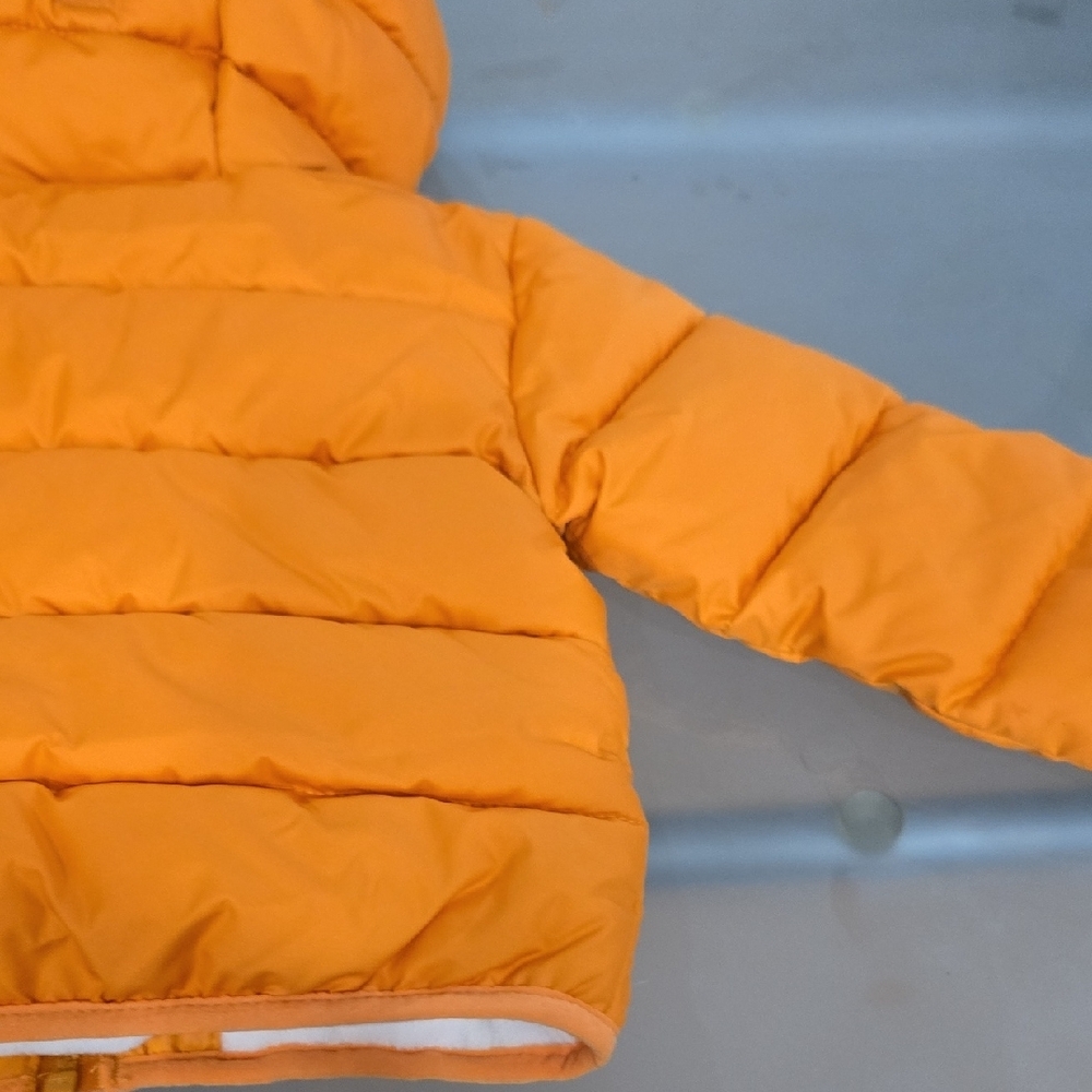 Columbia Bright Orange Puffer Jacket with Cream Lining - Picture 9 of 12